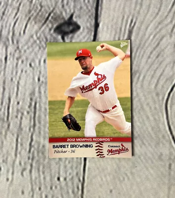 Barrett Browning 2012 Multi Ad Memphis Redbirds Team Set Card #15 Brunswick GA • $3.50