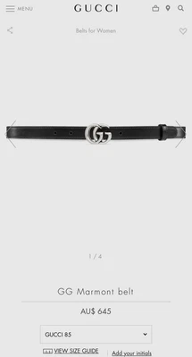 $399 • Buy GUCCI Marmont Belt - Women’s SIZE 85