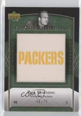 2007 UD Premier Stitchings Alternate Logos /75 Paul Hornung #PS-74 HOF • $11.98