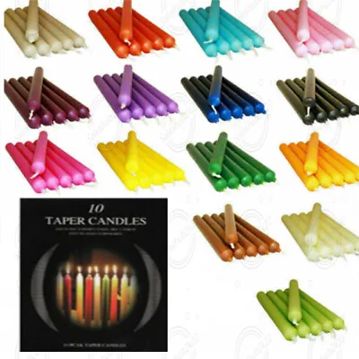 Dinner Candles Long Run Line For Cheap Price Many Colours Pack 2 5 10 20 100 200 • £25.99