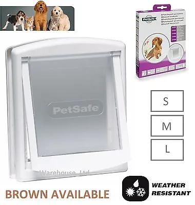 £12.99 • Buy PETSAFE STAYWELL DOG DOOR & CAT FLAP SMALL 715 MEDIUM 740 LARGE 760 White Brown
