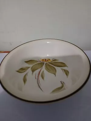 Doverstone Barratts Pottery Of Staffordshire Bowl. Green And White Retro Design. • £3