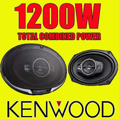 KENWOOD 6 X9  6x9 1200W 4-way Car Rear Deck Oval Shelf Speakers Brand New Pair • £59.99