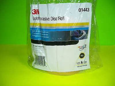 3m  Stikit Gold Disc Roll 01443 6 Inch P80 80 Grit 125 Discs Per Roll Da Paper • $84.95