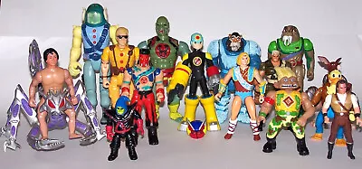 16 Vintage Action Figure Lot - Thundercats Mega Man D&D Karate Fighters + • $99.99