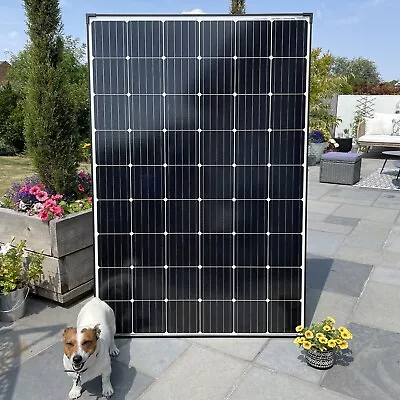 300w Solar Panel BLACK FRAME Mono +22% Efficiency (147x99cm) CraigSolar.co.uk • £219