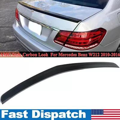 For Benz W212 E-Class 2010-16 AMG Style Rear Trunk Spoiler Wing Lip Carbon Look • $74.99