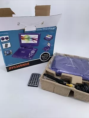 Sylvania SDVD7027 Purple 7  Portable DVD Player W Remote. Open Box • $49.95