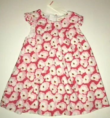 CATIMINI Baby Girls Floral Poplin Dress CHERRY BLOSSOMS 2 Years NWT ($99) • $45.60