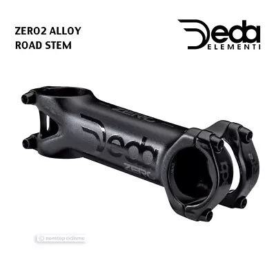 Deda Elementi ZERO2 +/-7° Alloy 31.7/31.8 Mm Bicycle Stem : POLISH ON BLACK • $54.95