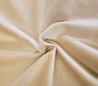 Cream Cotton Velvet Velour Sewing Fabric Upholstery Drapery Sold Per Yard 54  W • $21.95