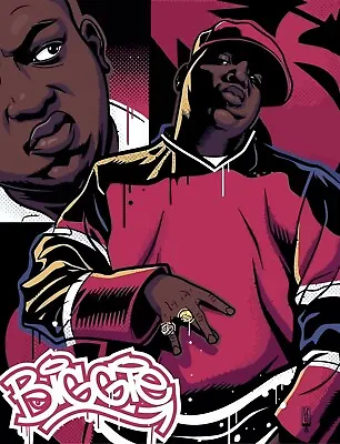 NEW Biggie Smalls Notorious B.I.G Vector Print Art Poster Music Songs FREE POST • $18.16