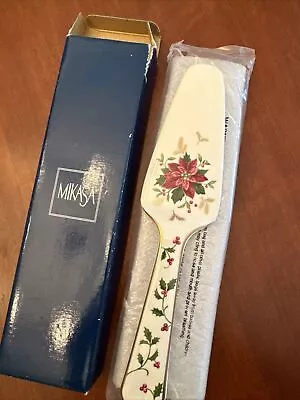 Mikasa Holiday Delight Petite Bone China Cake Server Ceramic Christmas NEW! • $9.75