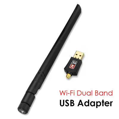 $12.49 • Buy WiFi Wireless Adapter 802.11ac AC600 Dongle WPS 5GHz Dual Band 5dBi Antenna USB