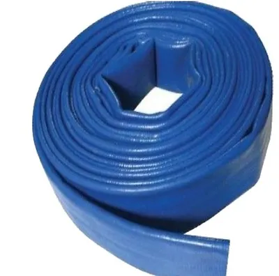 £17.93 • Buy 10M X 50mm (2inch) BLUE  LAY FLAT HOSE WATER PUMP SUBMERSIBLE PUMP HOSE