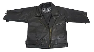 £39.99 • Buy Fringed Tassled Leather Toddler Baby Biker Brando Custom Motorcycle Jacket - T