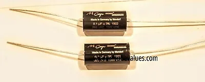 TWO Mundorf MCap Supreme Silver Gold Oil Capacitor 0.1uf 0.10 .1 Uf 1000VDC • $72.95