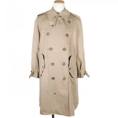 BURBERRY Nova Check Trench Coat PRORSUM Vintage Beige Cotton/polyester Mens • $124