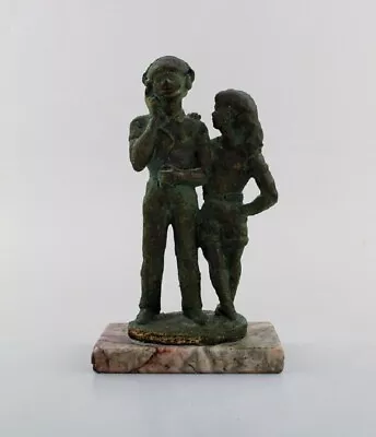 Eric Demuth Swedish Sculptor. Bronze Sculpture On Marble Base. Young Couple. • $300