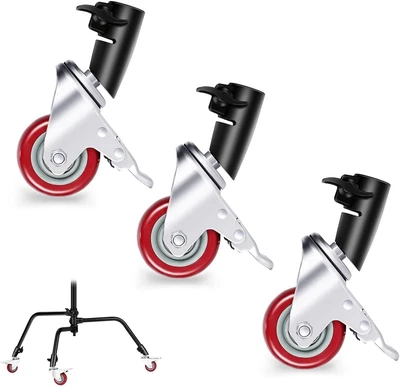 Neewer 3pcs Professional Swivel Caster Wheels Set W/ 75mm Dia For Neewer C-Stand • $56.29
