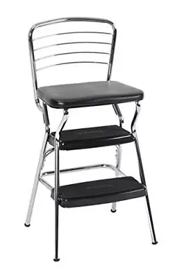 COSCO 11140CBB1E Stylaire Chair And Step Stool Black 1-Pack • $103.81