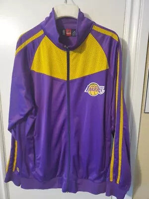 Vintages Angeles Lakers Men's Majestic Embroider Logo Big Tall Track Jacket 2XT • $35.99