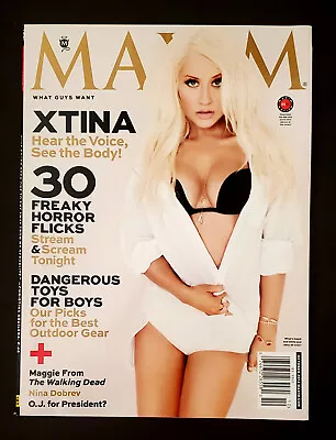 CHRISTINA AGUILERA No-Label MAXIM Magazine October 2013 NEAR MINT - VERY HOT! • $19.96