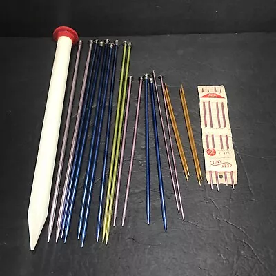 $12 • Buy Large Lot Of Vintage Knitting Needles 24 Pieces