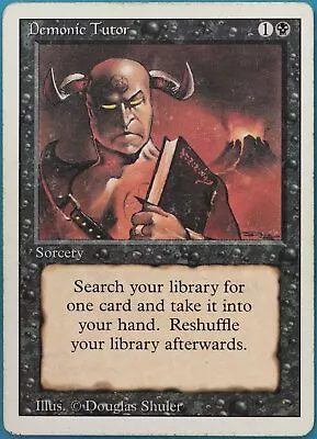 Demonic Tutor Revised HEAVILY PLD Black Uncommon MTG CARD (ID# 456433) ABUGames • $19.79