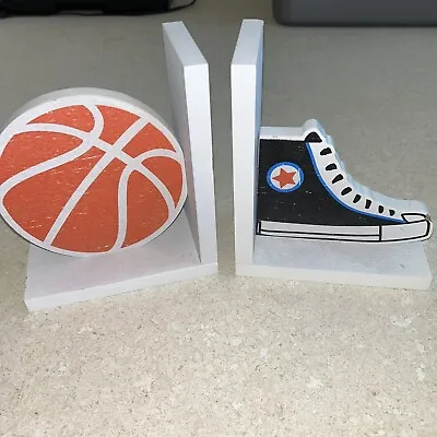 Sports Basketball Sports Kids Bedroom Decor Bookends To Hold Books • $20
