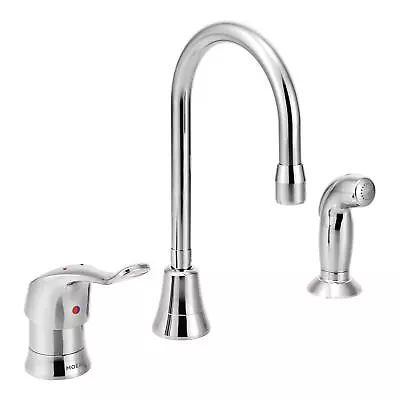 Moen 8138 Commercial M-Dura Single Handle Multi-Purpose Faucet With Side Spray • $139