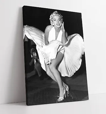 Marilyn Monroe Iconic Vintage Photo Black & White -canvas Wall Art Print Artwork • £21.99