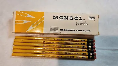 Eberhard Faber Mongol Pencils 482-2 Vintage 6 Pcs Unsharpened With Box • $10