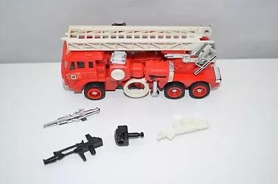 Vtg Transformers G1 Inferno Autobot 1985 Japan Takara Fire Engine Near Complete • $45