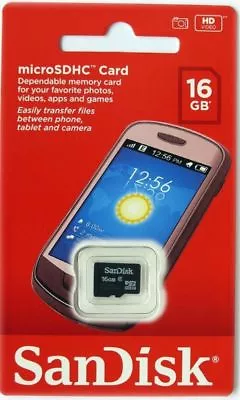 Micro SD Card 16GB SanDisk TF Memory SDHC For Android Mobile Phone Tablet • $8.80