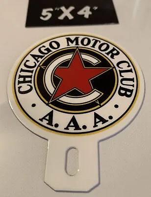 CHICAGO MOTOR CLUB AAA Porcelain Like Plate Topper Sign Auto Sale Service GasOil • $29.99