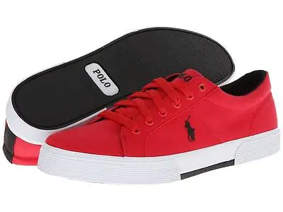 POLO RALPH LAUREN 816519453005 FELIXTOW Mn's (M) Red Canvas Lifestyle Shoes • $40