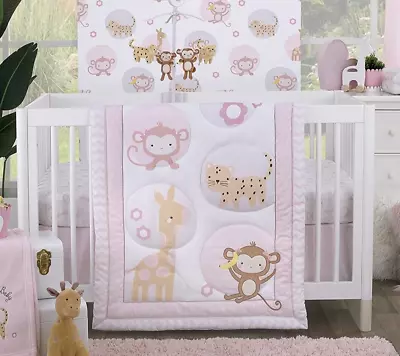 Sweet Jungle Friends 3 Piece  MINI Crib Bedding Set • $42.99