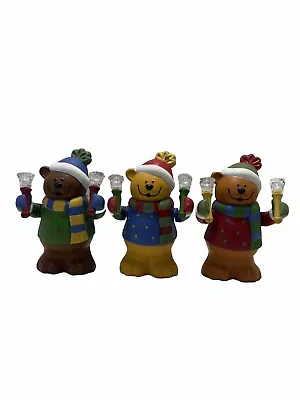 Avon Christmas Holiday Bear Bell Trio Animated Musical And Lights 2005 • $14.99