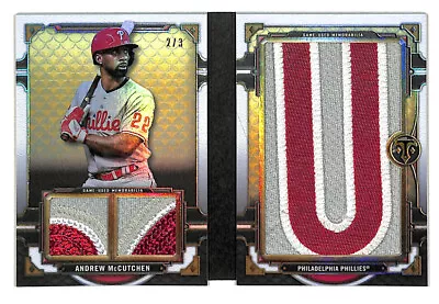 $199.99 • Buy 2022 Topps Triple Threads Andrew McCutchen 2/3 Letter Patch Booklet Phillies