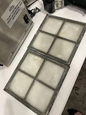 Antique Architectural Salvage Lead Glass Window Panels Lot Of 2 Panes • $24