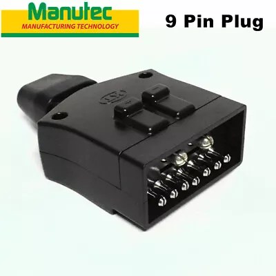 $36 • Buy Trailer Flat 9 Pin Plug 7 Pin Male + 50 Amp Connector M7PFP-50AMP Manutec UB
