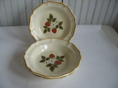 S/ 3 Vintage MIKASA STRAWBERRY FESTIVAL SOUP Cereal BOWLS 8 1/2   1976-1988 • $17.22