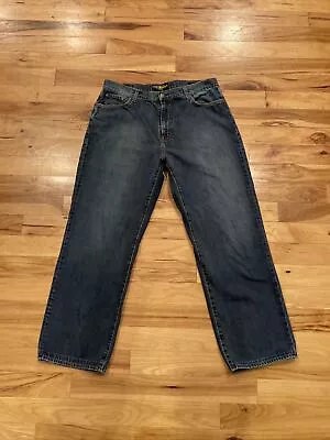 Lucky Brand 181 Jean Blue Denim Relaxed Casual Jeans Mens Tag 38 Fits 36 X 30 • $24.50
