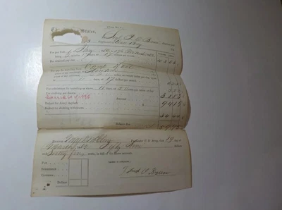 $40 • Buy Civil War Document 1862 3rd Excelsior Brigade Discharge Camp Wool Paper VTG NR 