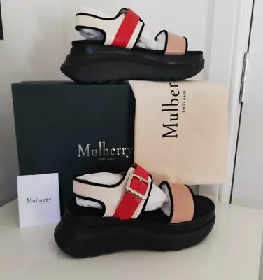 Mulberry Sporty Sandals Shoes Trainers Leather  EU 37 UK 4.5  BNIB  • £50