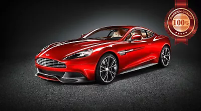 Aston Martin Vanquish Red Luxury Car Sports Vehicle Print Premium Poster • $159.95