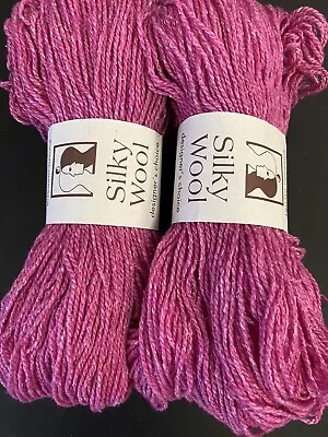 2 Elsebeth Lavold Silky Wool Color 75: Griseldi Pink: Wool/Silk 50g/191 Yds Each • $9.99