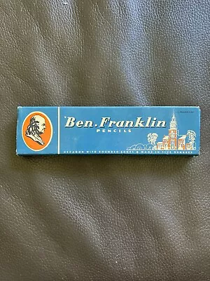 VINTAGE BOX FULL 10ct. NOS BEN FRANKLIN PENCILS No. 2-3/6 • $14.99
