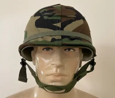 Original Us Army M1 Combat Helmet & Liner Complete (excellent Condition) • $96.50